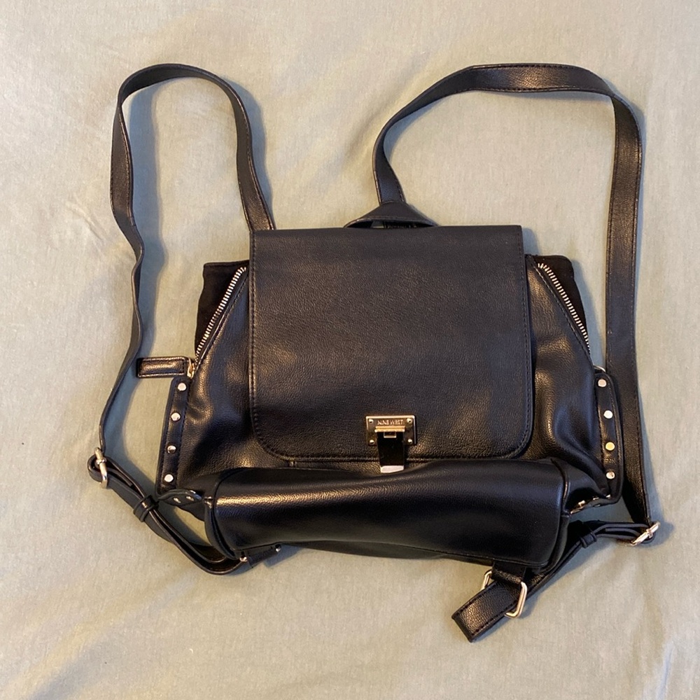 Small Black and Gold hardware Nine West Backpack